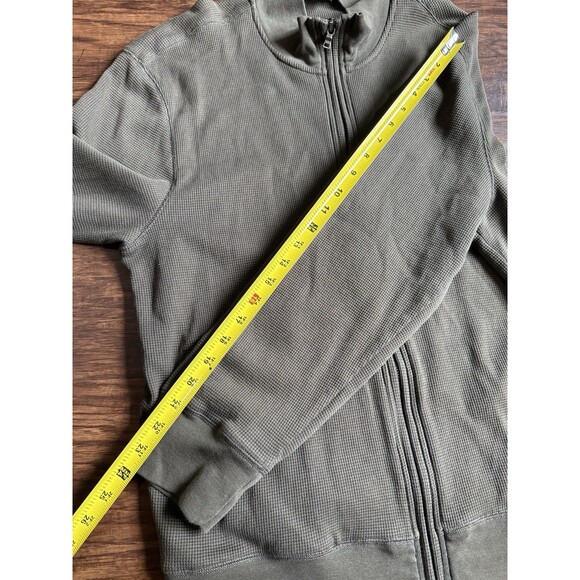 Calvin Klein Men's Full Zip Sweatshirt Jacket Olive Green XL Cotton Pockets - Picture 4 of 8